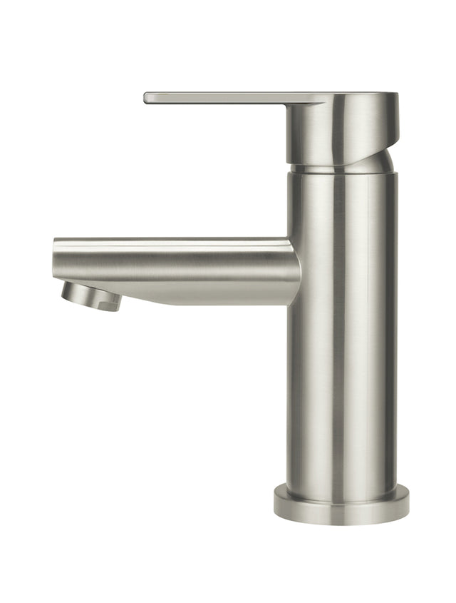 Round Paddle Basin Mixer - PVD Brushed Nickel (SKU: MB02PD-PVDBN) by Meir