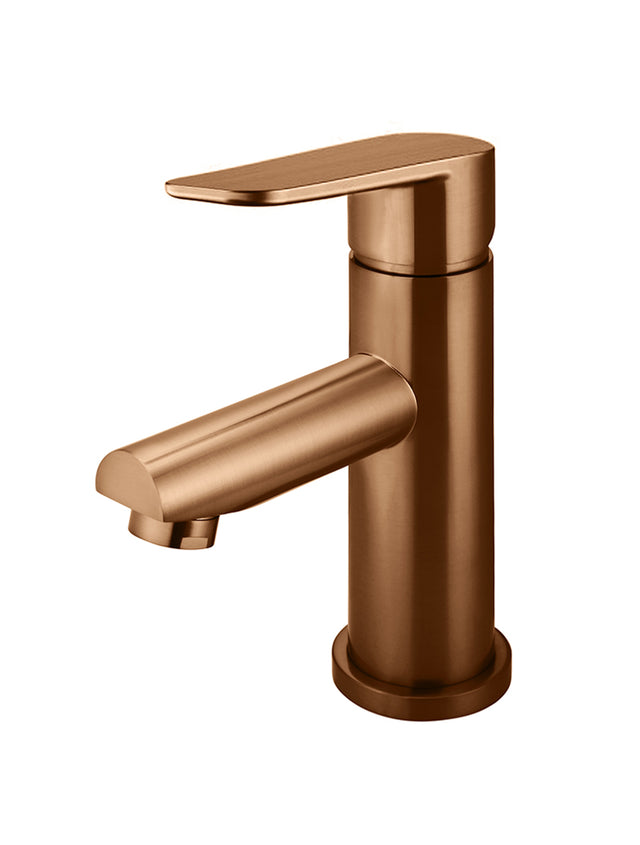 Round Paddle Basin Mixer - Lustre Bronze (SKU: MB02PD-PVDBZ) by Meir