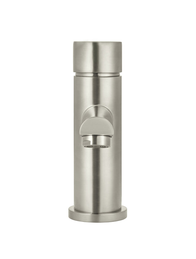 Round Pinless Basin Mixer - PVD Brushed Nickel (SKU: MB02PN-PVDBN) by Meir