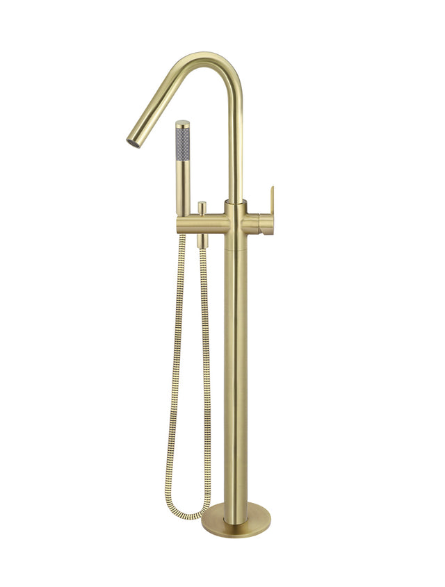 Round Paddle Freestanding Bath Spout and Hand Shower - Tiger Bronze (SKU: MB09PD-PVDBB) by Meir