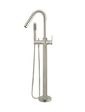 Round Paddle Freestanding Bath Spout and Hand Shower - Brushed Nickel - MB09PD-PVDBN