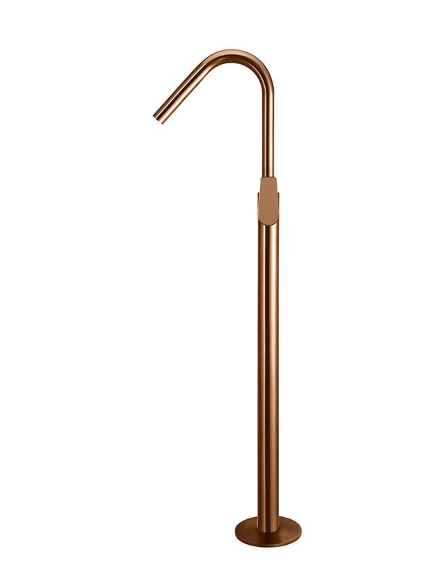 Round Paddle Freestanding Bath Spout and Hand Shower - Lustre Bronze (SKU: MB09PD-PVDBZ) by Meir