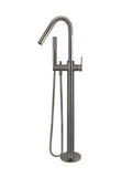 Round Paddle Freestanding Bath Spout and Hand Shower - Gun Metal - MB09PD-PVDGM