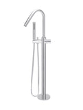Round Pinless Freestanding Bath Spout and Hand Shower - Polished Chrome - MB09PN-C