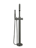 Round Pinless Freestanding Bath Spout and Hand Shower - Gun Metal - MB09PN-PVDGM