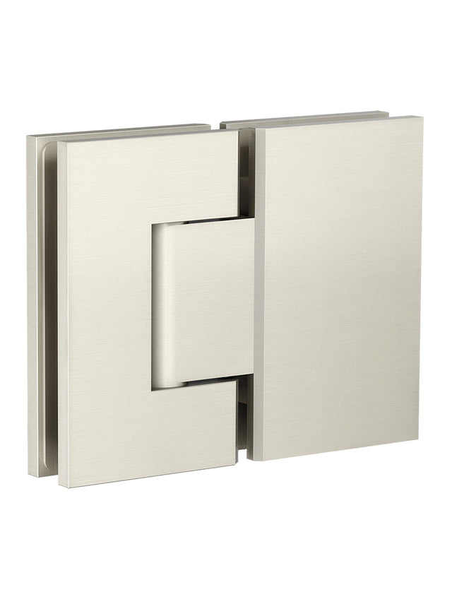 Shower Door Accessories, Glass-to-Glass Hinge - Brushed Nickel (SKU: MGA01N-PVDBN) by Meir