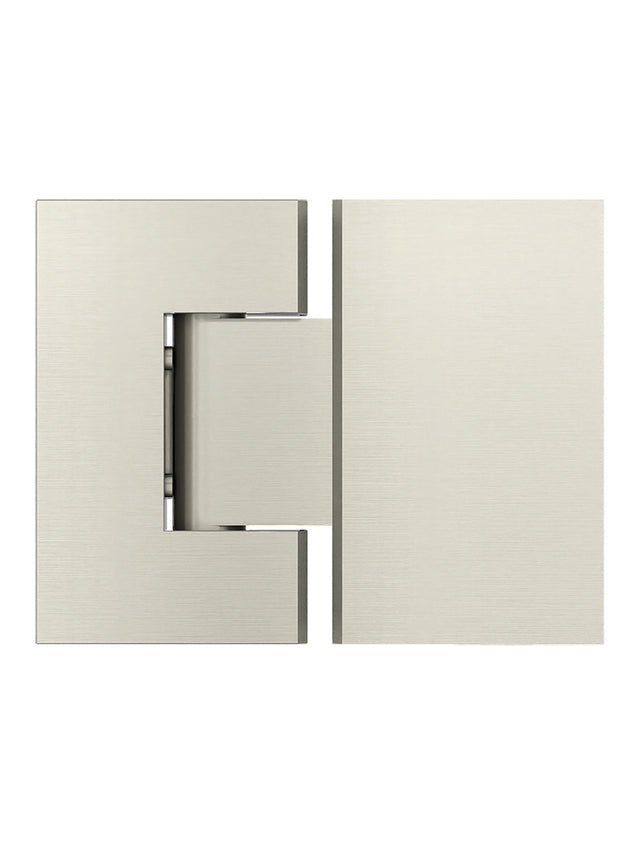 Shower Door Accessories, Glass-to-Glass Hinge - Brushed Nickel (SKU: MGA01N-PVDBN) by Meir