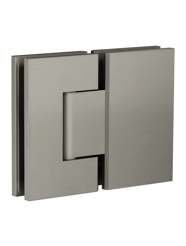 Shower Door Accessories, Glass-to-Glass Hinge - Gun Metal (SKU: MGA01N-PVDGM) by Meir