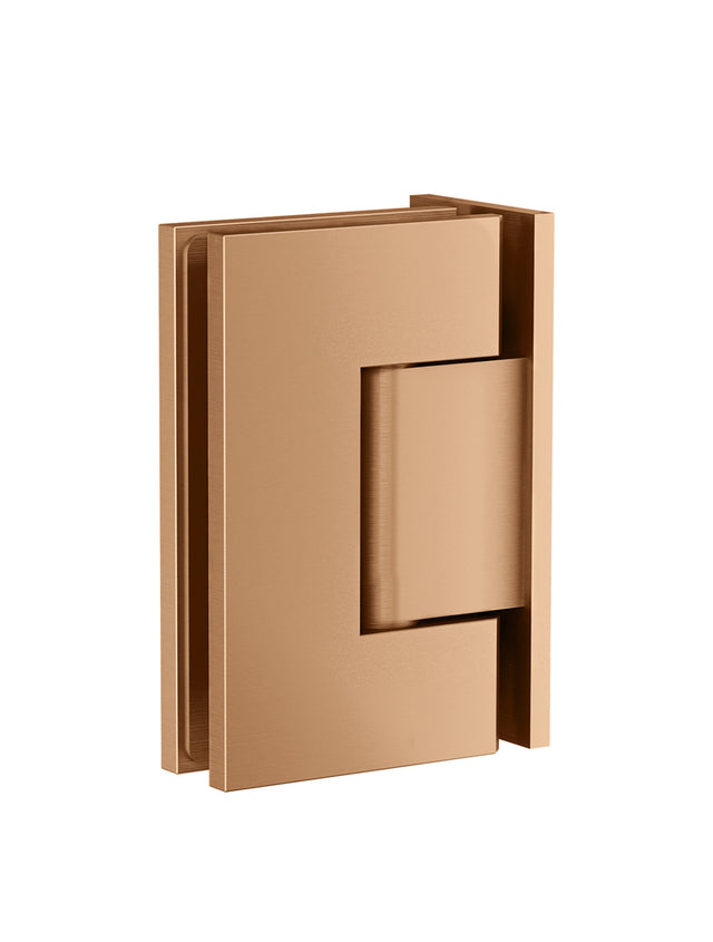Shower Door Accessories, Wall-to-Glass Hinge - Lustre Bronze (SKU: MGA02N-PVDBZ) by Meir