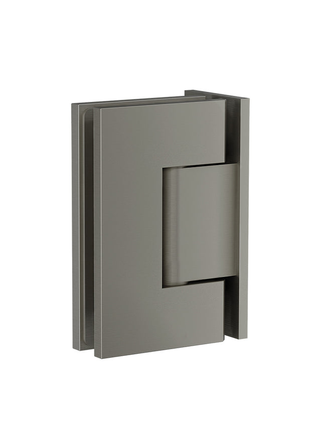 Shower Door Accessories, Wall-to-Glass Hinge - Gun Metal (SKU: MGA02N-PVDGM) by Meir