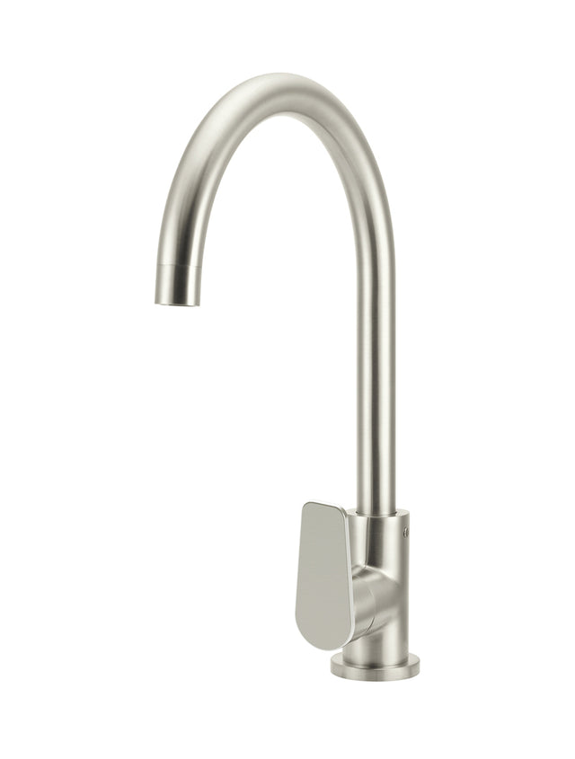 Round Paddle Kitchen Mixer Tap - PVD Brushed Nickel (SKU: MK03PD-PVDBN) by Meir