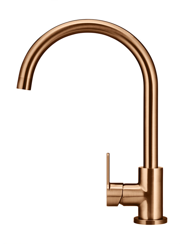 Round Paddle Kitchen Mixer Tap - Lustre Bronze (SKU: MK03PD-PVDBZ) by Meir