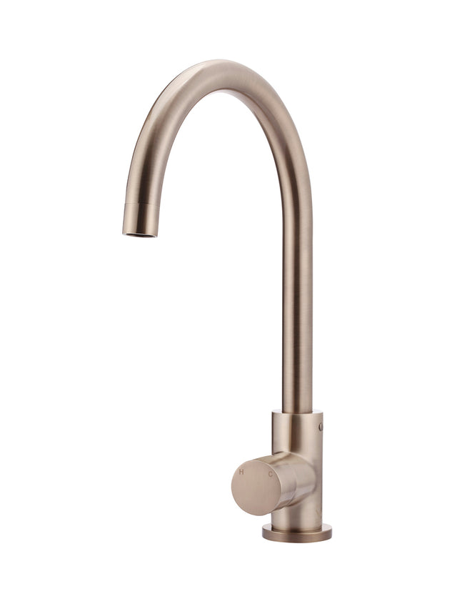 Round Pinless Kitchen Mixer Tap - Champagne (SKU: MK03PN-CH) by Meir