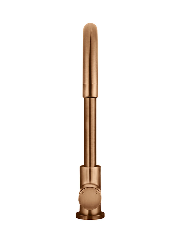 Round Pinless Kitchen Mixer Tap - Lustre Bronze (SKU: MK03PN-PVDBZ) by Meir