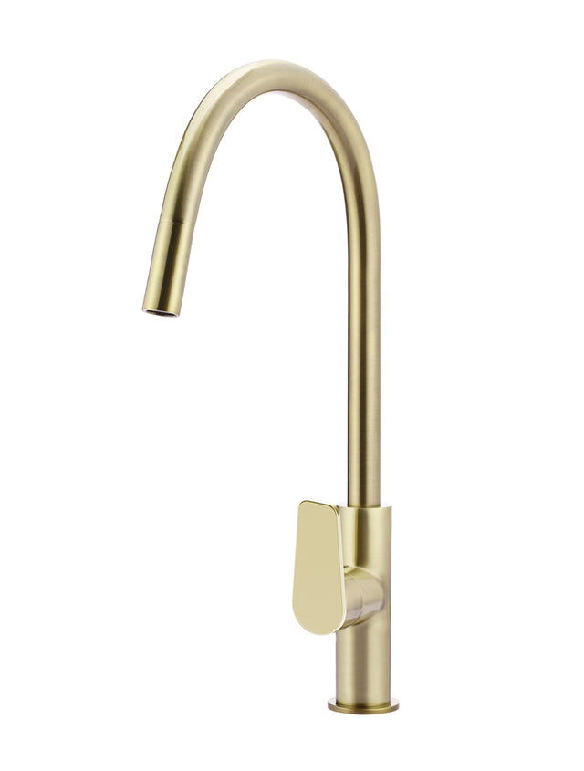Round Paddle Piccola Pull Out Kitchen Mixer Tap - Tiger Bronze (SKU: MK17PD-PVDBB) by Meir