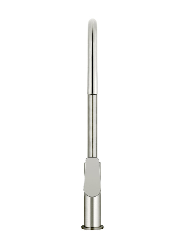 Round Paddle Piccola Pull Out Kitchen Mixer Tap - Brushed Nickel (SKU: MK17PD-PVDBN) by Meir