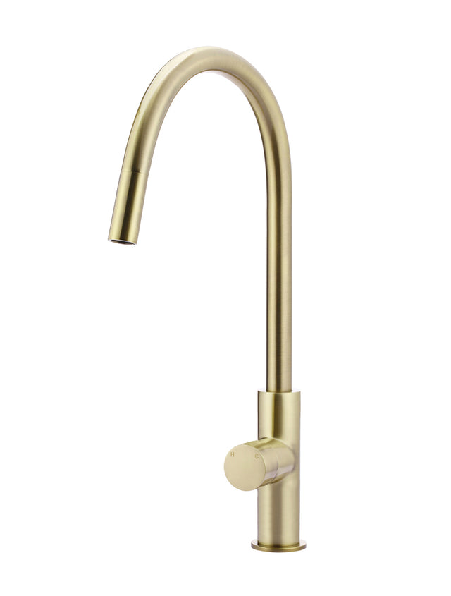 Round Pinless Piccola Pull Out Kitchen Mixer Tap - Tiger Bronze (SKU: MK17PN-PVDBB) by Meir