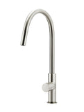 Round Pinless Piccola Pull Out Kitchen Mixer Tap - Brushed Nickel - MK17PN-PVDBN