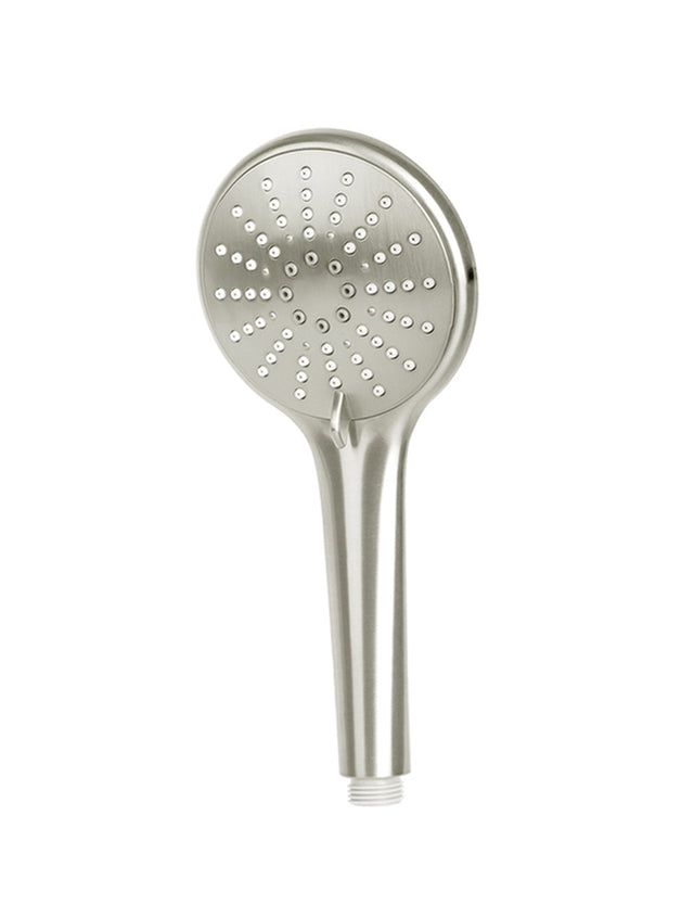 3-Function Round Handshower - Brushed Nickel (SKU: MP01S-B-PVDBN) by Meir ZA