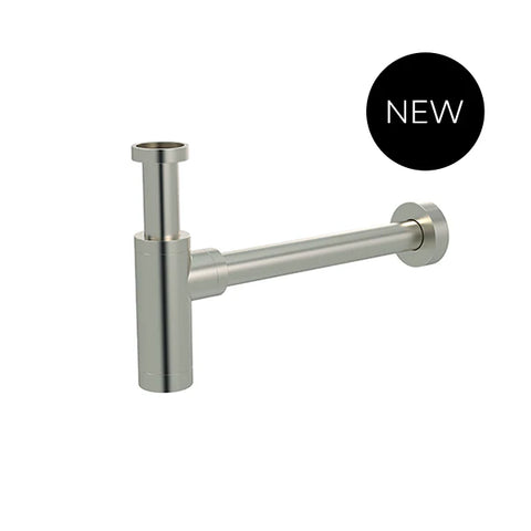 Round Bottle Trap for 32mm basin waste and 40mm outlet - Brushed Nickel