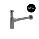 Round Bottle Trap for 32mm basin waste and 40mm outlet - Gun Metal - MP05F-R32-PVDGM