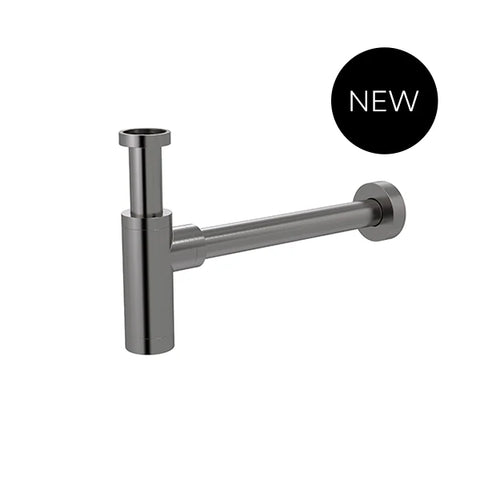Round Bottle Trap for 32mm basin waste and 40mm outlet - Gun Metal