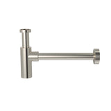 Round Bottle Trap for 32mm basin waste and 40mm outlet - Brushed Nickel - MP05F-R32-PVDBN