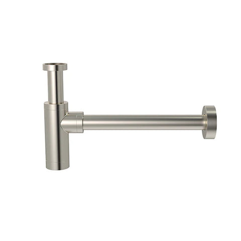 Round Bottle Trap for 32mm basin waste and 40mm outlet - Brushed Nickel