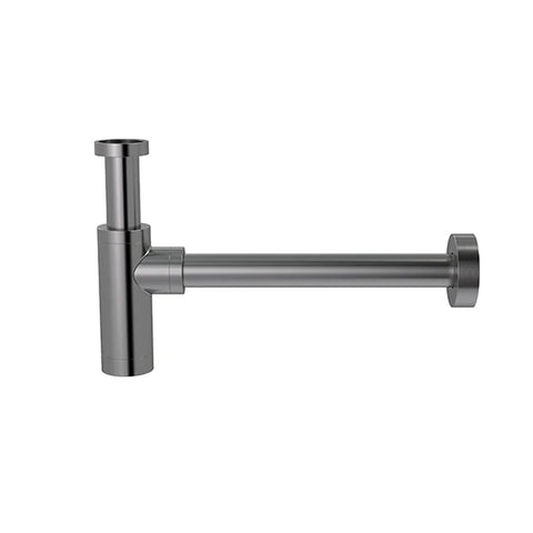 Round Bottle Trap for 32mm basin waste and 40mm outlet - Gun Metal