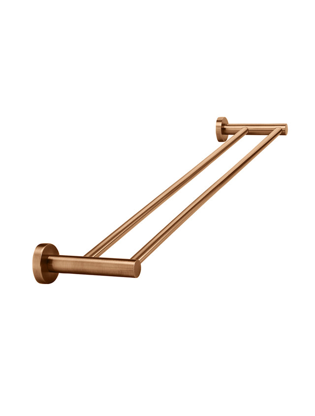 Round Double Towel Rail 600mm - Lustre Bronze (SKU: MR01-R-PVDBZ) by Meir