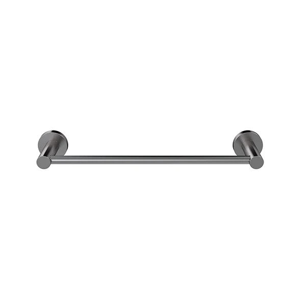 Round Single Towel Rail 300mm - Gun Metal (SKU: MR01-SR30-PVDGM) by Meir