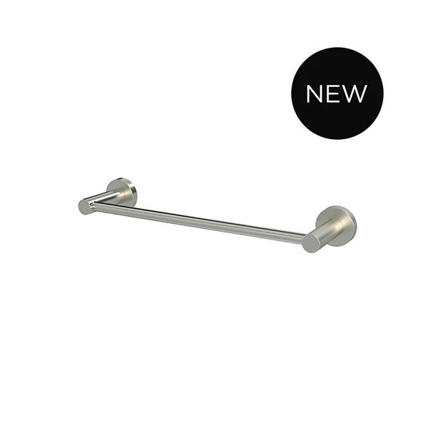 Round Single Towel Rail 300mm - Brushed Nickel (SKU: MR01-SR30-PVDBN) by Meir