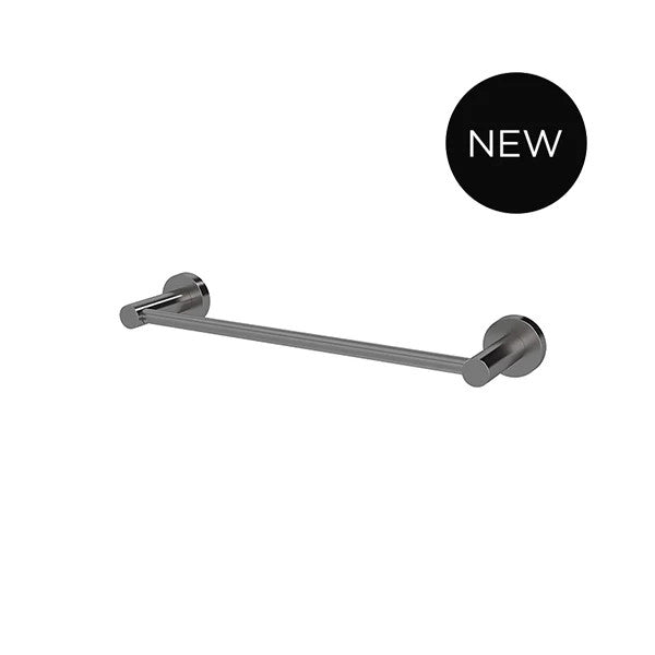 Round Single Towel Rail 300mm - Gun Metal (SKU: MR01-SR30-PVDGM) by Meir