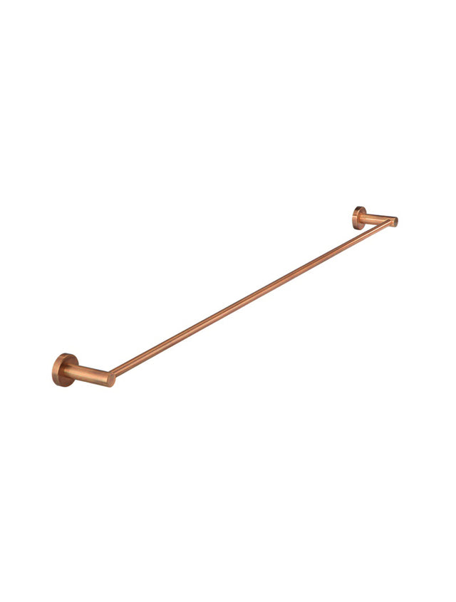 Round Single Towel Rail - Lustre Bronze (SKU: MR01-SR90-PVDBZ) by Meir
