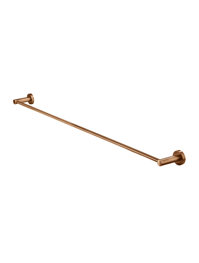 Round Single Towel Rail - Lustre Bronze (SKU: MR01-SR90-PVDBZ) by Meir