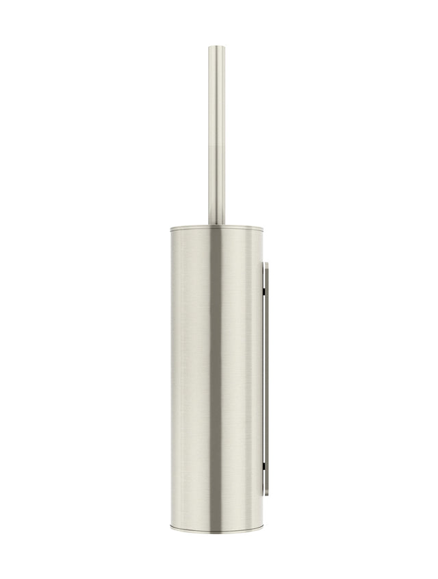 Round Toilet Brush Holder - Brushed Nickel (SKU: MTO02N-R-PVDBN) by Meir ZA