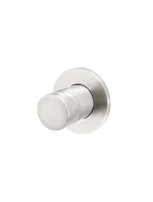 Round Finish Pinless Wall Mixer - PVD Brushed Nickel (SKU: MW03PN-FIN-PVDBN) by Meir