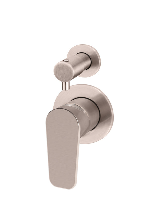 Round Finish Paddle Diverter Mixer - Champagne (SKU: MW07TSPD-FIN-CH) by Meir