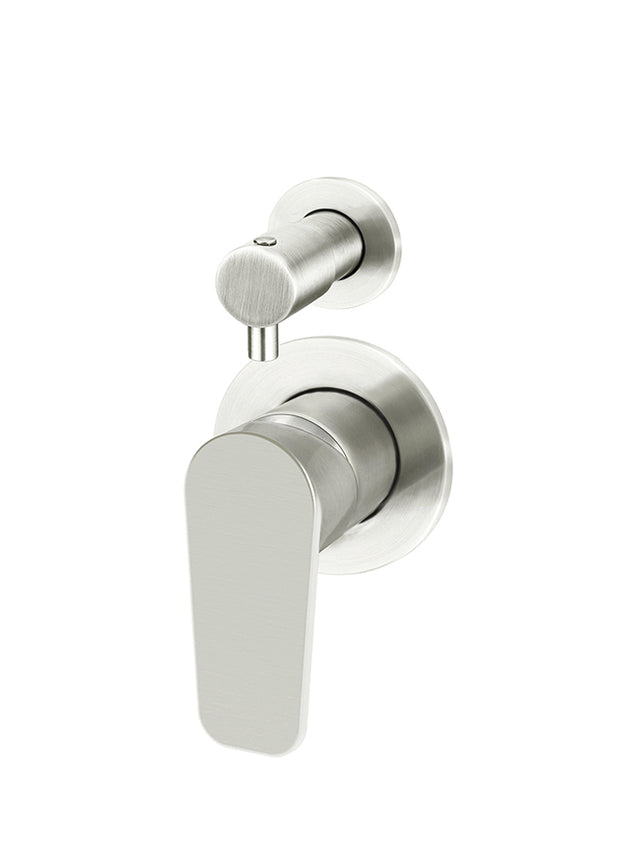 Round Finish Paddle Diverter Mixer - PVD Brushed Nickel (SKU: MW07TSPD-FIN-PVDBN) by Meir