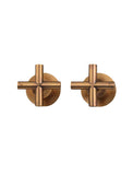 Round Cross Handle Jumper Valve Wall Tap Assemblies - Lustre Bronze - MW08JL-PVDBZ