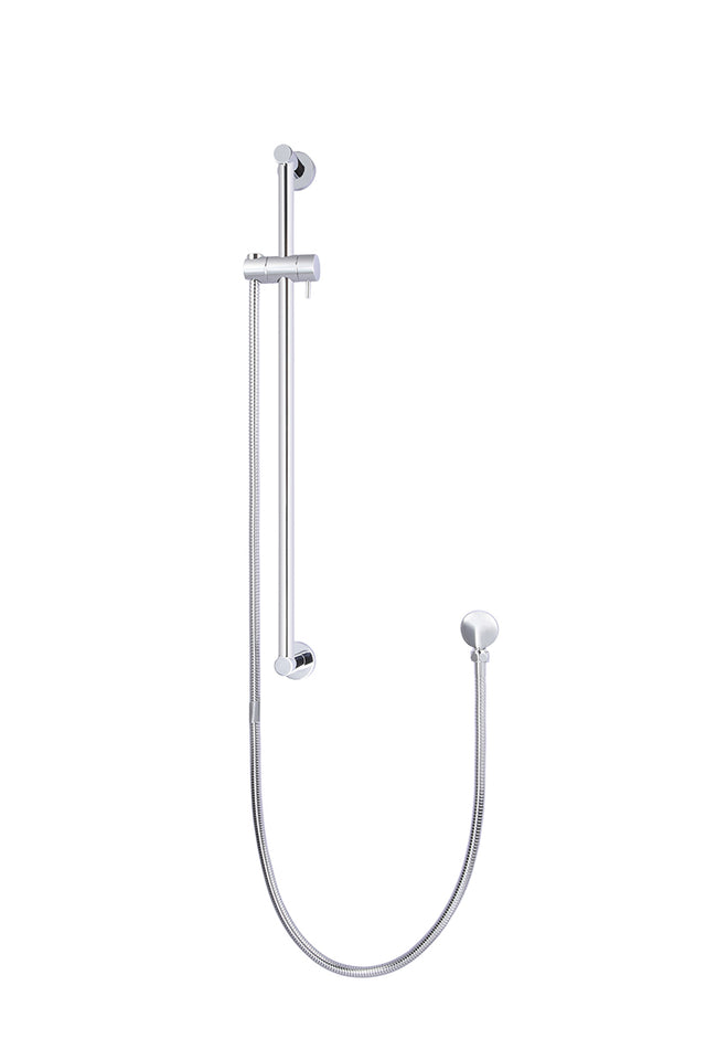 Rail Set with Hose (excludes Handshower) - Polished Chrome (SKU: MZ04B-C) by Meir