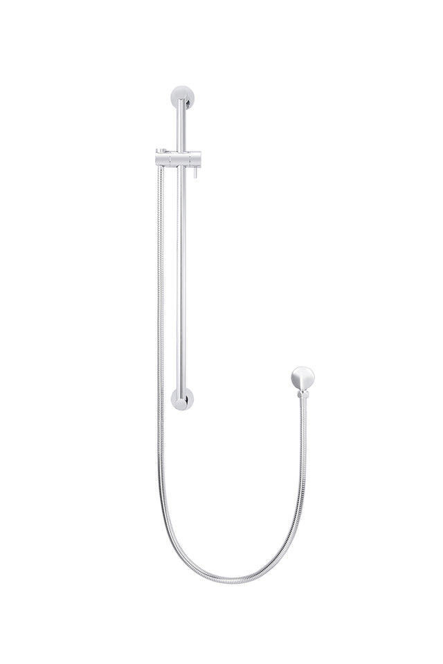 Rail Set with Hose (excludes Handshower) - Polished Chrome (SKU: MZ04B-C) by Meir