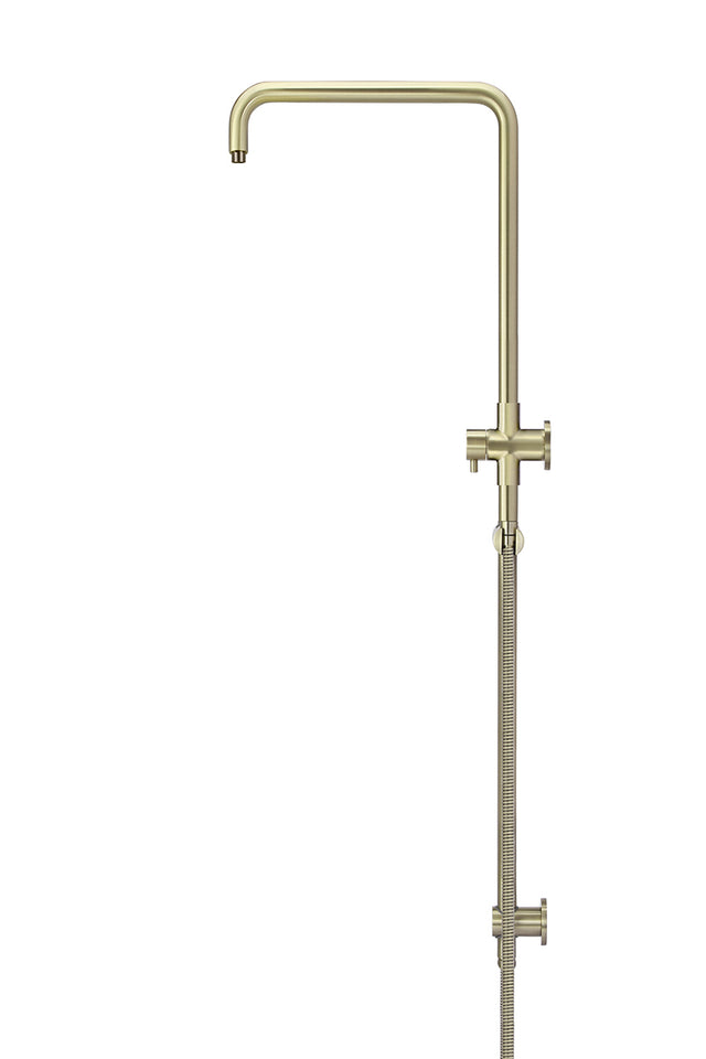 Shower Rail with Hose (excludes Rose and Handshower) - Tiger Bronze (SKU: MZ07B-PVDBB) by Meir