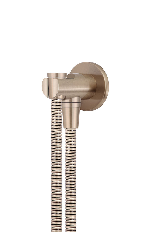 Bracket Set with Hose (excludes Handshower) - Champagne (SKU: MZ08B-CH) by Meir
