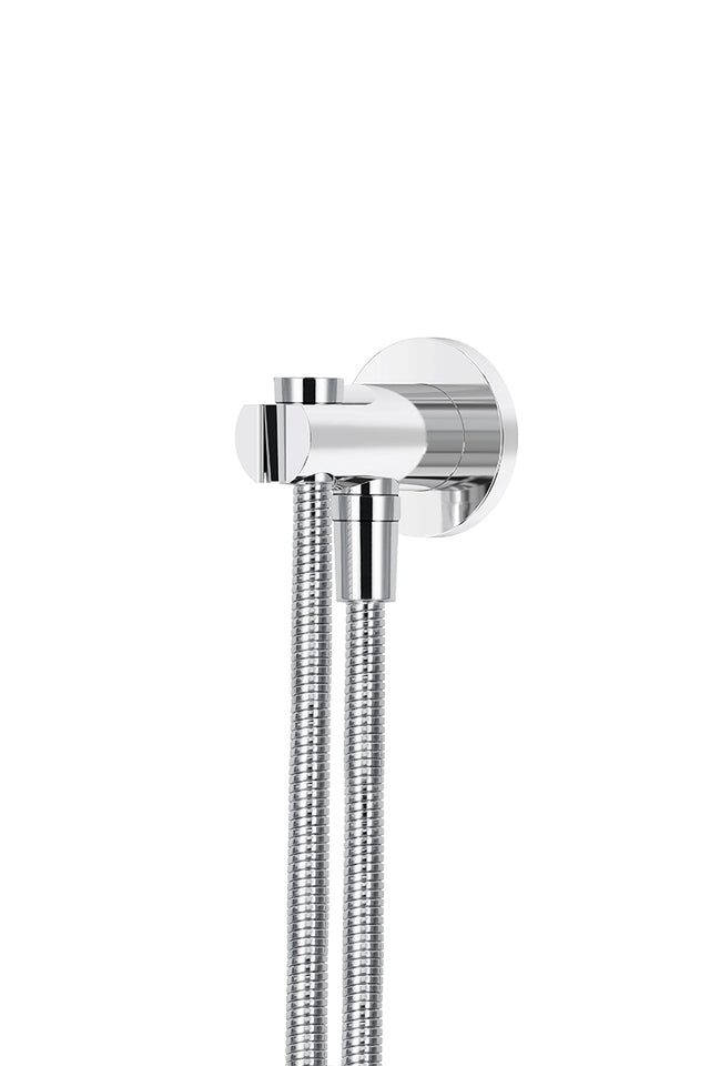 Bracket Set with Hose (excludes Handshower) - Polished Chrome (SKU: MZ08B-C) by Meir