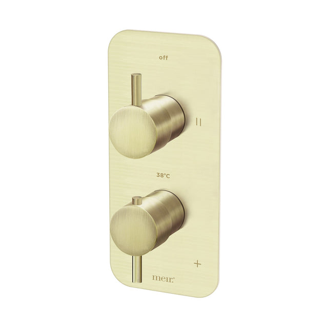 Thermostatic Dual Function Mixer - Tiger Bronze (SKU: MTV22-PVDBB) by Meir