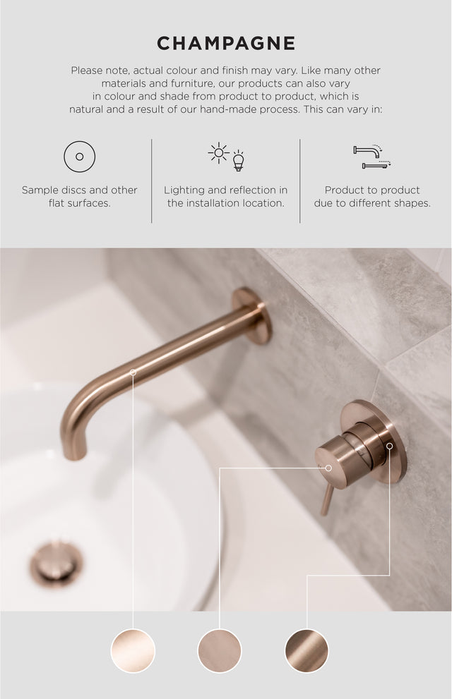 Round Ceiling Shower Arm 150mm - Champagne (SKU: MA07-150-CH) by Meir