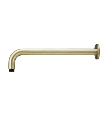 Round Wall Shower Curved Arm 400mm - Tiger Bronze