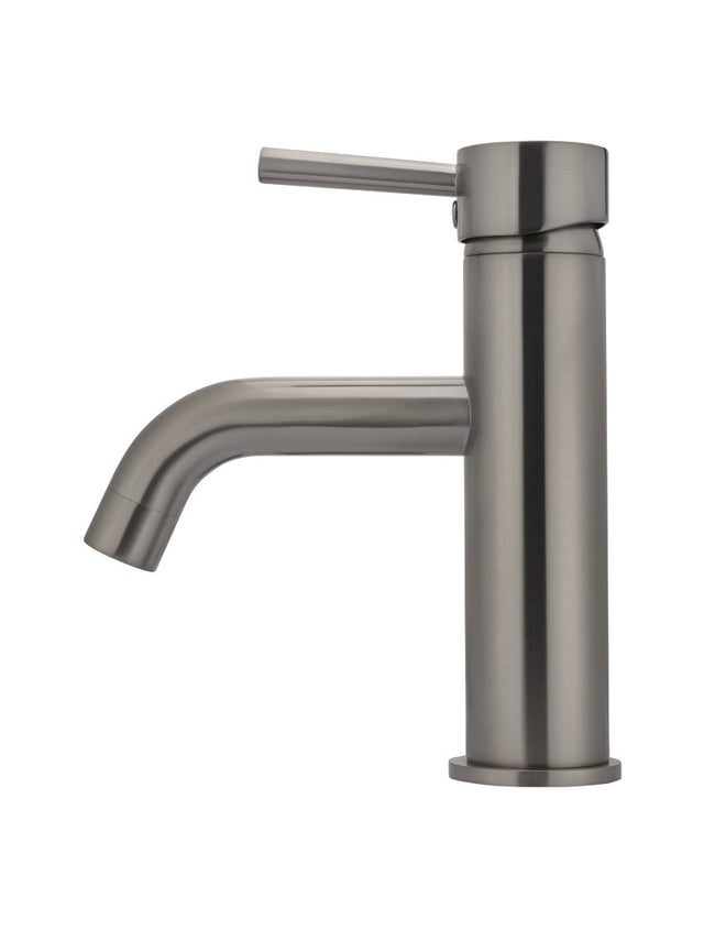 Round Basin Mixer Curved - Gun Metal (SKU: MB03-PVDGM) by Meir