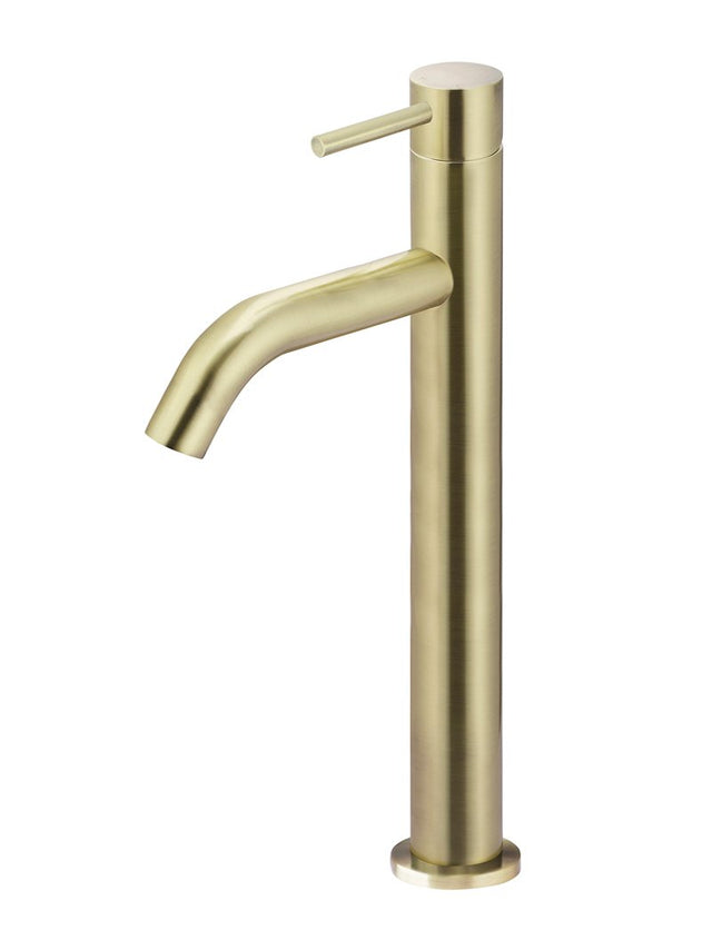 Piccola Tall Basin Mixer Tap with 130mm Spout - Tiger Bronze (SKU: MB03XL.01-PVDBB) by Meir